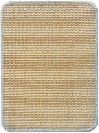 Cat Scratcher Mat Natural Sisal Cat Scratching Pads with Self-Adhesive Horizontal Floor Rug for Indoor Cats Grinding Claws Nails, Beige, 12" x 16"