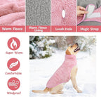 Malier Dog Winter Coat, Reversible Fleece Dog Cold Weather Coats, Windproof Warm Snow Puppy Jacket Vest Pet Clothes for Small Medium Large Dogs (Pink, XXX-Large)