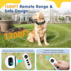 Lychee Training Collar for Two Dogs，One Large(10-120lbs) and One Small (5-50lbs) Sport Dog Correction Shock Collar for Training with 1300FT Remote Control, IPX7 Waterproof and Rechargeable