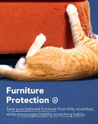 Lukamoo® Cat Scratching Pad, Wall Mounted Scratcher for Indoor Cats (Medium (24'' x 16'')) (Grey Tabby)