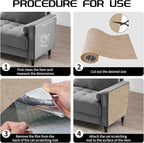 2 Pcs Total 78.8"x15.8" Cat Scratch Mat, Cat Scratch Couch Furniture Protector, Trimmable Self-Adhesive Cats Scratch Pads, DIY Cat Scratcher for Wall Protector and Covering Cat Tower (Khaki)