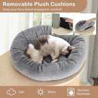 PETSITE Floor to Ceiling Cat Tree, 100-110 inch Height Adjustable, Multi-Level Cat Tower Floor to Ceiling with Scratching Posts, Cat Condo, Hammock, Tall Ceiling Cat Tree for Indoor Cats Large