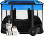 40x32x24 Inches Dog Playpen,Pet Playpen,Foldable Puppy Cat Playpen,Portable Exercise Kennel Tent Crate,Water-Resistant Breathable Shade Cover,Indoor Outdoor Travel Camping Use for Small Animals(L)