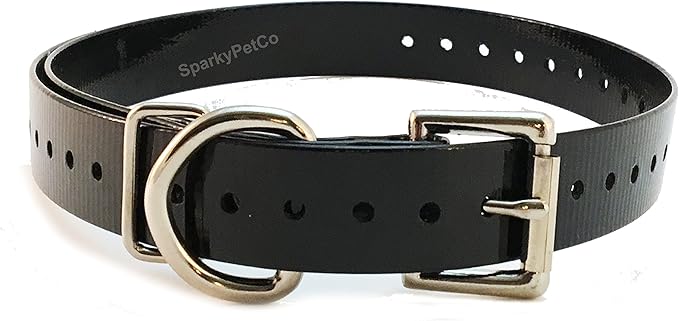 Replacement Strap for Dogtra Collars - 3/4" Wide Ultra-Durable Dog E-Collar Replacement for Training, Bark, Shock, Electric, and GPS Collars - 28" Adjustable Length Solid Black