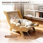 Large Sisal Cat Scratcher–Indoor Cat-Specific Bed & Scratching Pad Combo Lounger,Durable Scratching Mat,Non-Shedding Material
