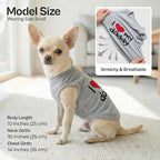 Parisian Pet 2 Pack Dog Shirts – 100% Cotton Shirts for Small Dogs – Sleeveless I Love My Daddy & Daddy’s Girl Dog Clothes – Breathable Summer Pet Apparel - Stretchy and Stylish Puppy T Shirts