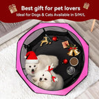 PETSFIT 29" Puppy Playpen with Removable Waterproof Mat & Zippered Roof | RV, Camping, Travel Dog Pen | Indoor/Outdoor Whelping & Cat Observation Space(29.5"x29.5"x16.5"H)