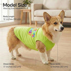 Parisian Pet Dog Shirt – 100% Cotton Shirts for Medium Dogs – Sleeveless Puppy Clothes – Lightweight Party Animal Dog Apparel – Breathable Dogs Clothes - Stretchy Pet T Shirts