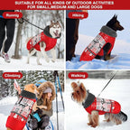Doglay Dog Coat, Waterproof Dog Jacket Pet Winter Coat for Cold Weather with Thicken Furry Collar, Reflective Puppy Winter Jacket Warm Fleece Lining for Small Medium Large Pets