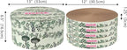 CSR1012J Kate 12 Inch Cardboard Cat Scratcher Pads with Box & Catnip, Reversible Heavy-Duty Scratch Boards for Cats, Furniture Protection, Nature Cat Pattern, Green, 5-Pack
