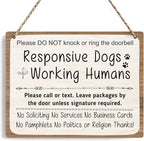 No Soliciting Sign For House, Do Not Knock Or Ring Doorbell, Do Not Knock Or Ring Doorbell, Rustic Hanging Sign For Front Door, Nursery Home Bedroom - f004