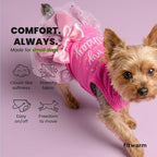 Fitwarm It's My Birthday Dress with Bowknot for Small Dogs, Funny Clothes for Female Pets, Pink, XS