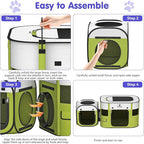 Pawaboo 2-in-1 Pet Playpen for Dog Cat, Portable Puppy Playpen with 600D Oxford, Divisible Pet Tent for Indoor and Outdoor Travel Use of Kitten and Puppy, Foldable Dog Enclosure