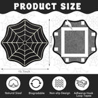 Self Adhesive Sisal Cat Scratch Pad for Wall or Couch, Trimmable Furniture Protector Mat with Strong Backing, Durable Cat Scratcher for Indoor Cats Activity Play(Spider Web)