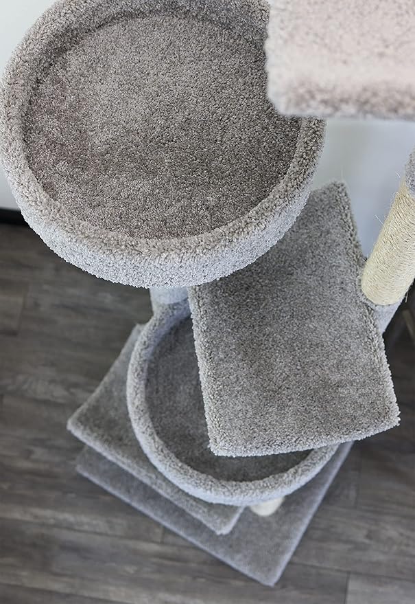 Prestige Cat Trees 130098-Neutral Staggered Cat Tower Cat Tree, Large