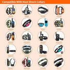 PaiPaitek Shock Collar Replacement Strap for Most of Training Collar, 3/4 Inch Dog Collar Replacement for Shock and Bark Collar, Adjustable Reflective TPU Collar Strap - 2 Pack