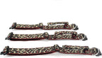 Heavy Duty Dog Collar with Unique Leopard Totem Design Adjustable Durable Nylon Collar, Metal Buckle for Large Dogs Bold Style for Training & Outdoor Adventures (Red Leopard M)