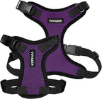 Voyager Step-in Pet Harness - All Weather Mesh, Adjustable Step in Harness for Cats and Dogs by Best Pet Supplies - Purple/Black Trim, XL