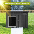Bifanuo Dog House Outdoor Indoor for Large Dog - Weatherproof & Removable Roof, Easy Assemble and Clean for Medium to Large Dogs(Black, 41.2" L x 31" W x 31.5" H)