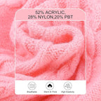 BEAUTYZOO Small Dog Sweater Female Male, Fleece Dog Winter Sweater for Medium Girl Boy Dogs, Pink Warm Cute Puppy Pullover Sweater, Thick Turtleneck Pet Cold Weather Clothes Cable Knitwear, Pink SM