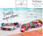 Lucky Love Dog Wide Dog Collar - Adjustable, Durable, Soft Webbing, & Comfortable 1.5 inch Wide Collar for Dogs Male and Female with Strong Buckle - Blackbird, X-Large