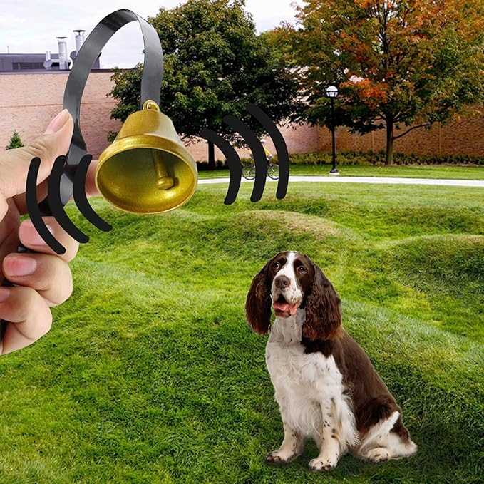 2Pcs Metal Dog Doorbell, Shopkeepers Doggy Training Bell Wall Mounted for Home Decoration Store Entry Door Chime, Store Door Bell for Housebreaking/Housetraining Door Bell/Potty Training (Black)