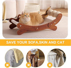 Cat Scratch Pad with Replacement Scratching Felt, Large Cat Scratcher Bed Hammock Lounge for Scratching Pad, Protects Furniture,Kittens Gifts(Caramel)