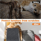 Cat Scratch Furniture Protector - 158" x 15.8" Trimmable Self-Adhesive Cats Claws Scratch Pads, DIY Cat Climbing Couch Protector for Scratch Post Cat Tree Replacement Indoor (Dark Gray)