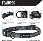 Wolfgang Heavy Duty, Adjustable Dog Collar with Quick Release Nylon Buckle for Walking & Training, WolfMountain Print, Small