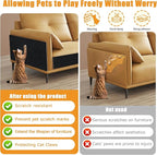 Cat Scratching mat Self-Adhesive, Trimmable Furniture Protector for Couch, Sofa, Wall & Cat Trees - Durable Scratch Pad with Nano Tape, DIY Climbing Carpet for Indoor Cats (Black, 23.6"x15.8")