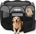 Dog Playpen, Portable Puppy Pet Crate Indoors for Small/Medium/Large Dogs Cats Rabbits, Foldable Dog Cage Enclosure for Outdoor, Pop Up Dogs Tent Kennel with Carrying Case, Dark Grey