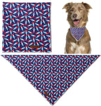 4th of July Dog Bandana, Patriotic Bandana for Small Medium Dog, Cute Patriotic Puppy Bandana, Cotton American Flag Pet Triangle Bid Scarf Kerchief for Girl Boy Dogs or Cats