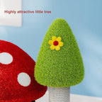 30.7" Modern Mushroom Cat Tree Tower Indoor Cat Furniture with Cozy Cat House & Durable Sisal Scratching Posts, Space-Saving Design for Multi-Cat Households & Small Spaces