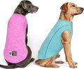 KYEESE 2Pack Reflective Dog Shirt, Lightweight Sun Protection Dog T Shirts for Medium Large Dogs, Breathable Sleeveless Tank Top Summer Dogs Clothes for Night Walking Outdoor, Lake Blue+Rose Red, 2XL