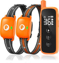 Dog Shock Collar with Remote - Rechargeable 2600FT Dog Training Collar for 10-120lbs Dogs, IP68 Waterproof Dog E-Collar with Beep, Vibration, Shock, Security Lock, Orange