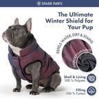 Spark Paws Dog Winter Jacket, Water-Resistant Coat, Warm Reflective Windproof Fleece-Interior, for Medium and Large Dogs - Cosmic - S