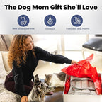 rubyloo Puffer Dog Travel Bag for Dog Moms – Doggy Diaper Bag with Pet Bowls & Food Storage or Everyday Puffy Tote – Doggy Mom Gifts for Women – Lightweight, Travel-Ready Gift for Pet Lovers - Grey