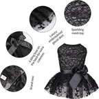 CuteBone Dog Birthday Dress Girl Puppy Skirt Tutu Cat Wedding Outfit Pet Party Clothes for Small Dogs Costume DD15XS