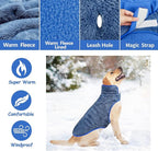 Malier Dog Winter Coat, Reversible Fleece Dog Cold Weather Coats, Windproof Warm Snow Puppy Jacket Vest Pet Clothes for Small Medium Large Dogs (Blue, Small)