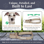 Lucky Love Dog Martingale Dog Collar - Adjustable, No-Slip, Durable, & Soft Webbing Collar for Male and Female Dogs Ideal for Training & Walking - in Unique Pongo Pattern, Medium Size