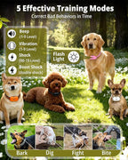 Shock Collar for Dogs 3 Pack (5–150Lbs), 4400FT Waterproof 3 Dog Training Collar with Remote Control 5 Training Modes Rechargeable Electric Dog Collar with Light, E collars for Small Medium Large Dogs