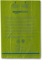 Amazon Basics Premium Leak Proof Dog Poop Bags with Dispenser and Leash Clip, Talcum Powder Scented, 13" x 9", 270 Count (18 Rolls of 15)
