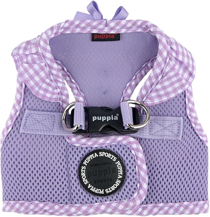 Puppia Vivien Dog Vest Harness B (Step-in) Fashionable Mesh Spring Summer Harness for Small Dogs, Violet, Medium