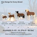 Softshell Dog Winter Vest, Fleece Lined Water-Repellent Jacket with Fur-Safe Buckle (No Hook & Loop) for Hiking, Adjustable Reflective Winter Coat for Active Dogs (Brown, Large)