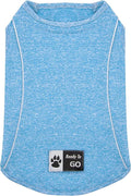 KYEESE Reflective Dog Shirt, Lightweight Sun Protection Dog T Shirts for Small Medium Dogs, Breathable Sleeveless Pet Tank Top High Visibility Summer Dogs Clothes for Night Walking Outdoor, Blue, XL