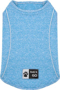 KYEESE Reflective Dog Shirt, Lightweight Sun Protection Dog T Shirts for Small Dogs Boy, Breathable Sleeveless Pet Tank Top High Visibility Summer Dogs Clothes for Night Walking Outdoor, Blue, M