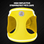 Hipubby Dog Harness and Leash Set, No Pull Soft Mesh Puppy Harness for Small Medium Dogs, Cats - Step in Reflective Breathable Lightweight Vest Harness for Walking, Training - Yellow, XXS