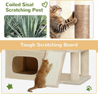 Globlazer 85 Inch Tall Cat Tree for Large Cats, Multi-Level Cat Tower for 4+ Cats with 3 Condos, 2 Hammocks & Sisal Posts, Heavy Duty Cat Tree Tower for Maine Coon, S85, Beige