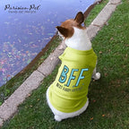 Parisian Pet Dog Shirt – 100% Cotton Shirts for Medium Dogs – Sleeveless Puppy Clothes – Lightweight Pet Apparel – Breathable Soft Dog Clothes and Tank Tops - Stretchy Funny T Shirts for Dogs