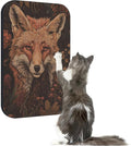 Art Cat Scratcher, Wall-Mountable Cat Scratching Board, Cat Wall Scratcher 16.7x11x1 Inch Cat Scratch Pad and Cat Scratchers for Indoor Cats Toy Furniture Protector(Fox)
